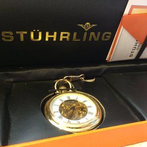 New Stuhrling Skeletonized Pocket Watch